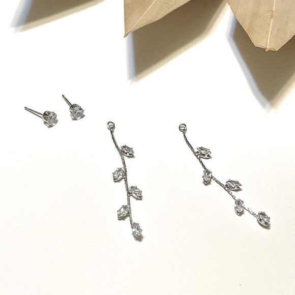 leaf earrings #481  - Picture 6 of 6